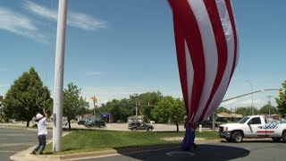 Raising a Large Flag on an External Halyard Flagpole