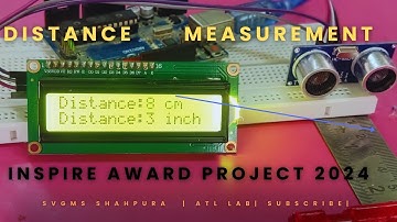 Inspire award project , Distance Measurement Using Ultrasonic Sensor,Science Project ,school project
