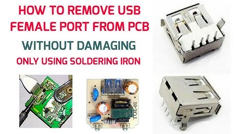 How to desolder USB female port from PCB | Desolder USB. #usb #desoldering #soldering