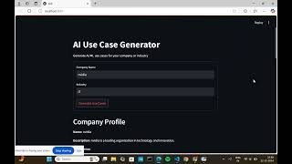 Market Research & Use Case Generation Agent demo screenshot 5