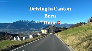Switzerland 🇨🇭 Scenic Drive: Canton Bern | Thun 4k