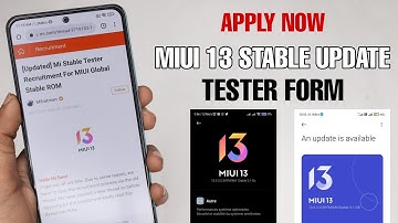 FINALLY 😀 MIUI 13 Stable Update Tester Form Here Apply Now 😯