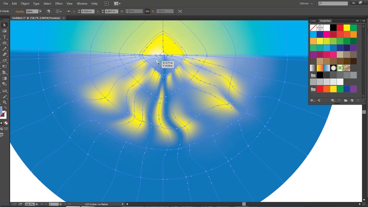 19 Radial Gradient Mesh Blend tool - YouTube
