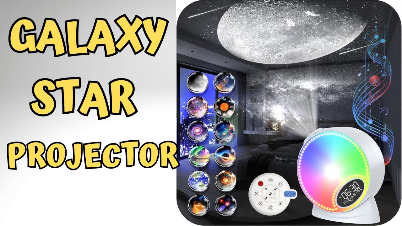 Varicolored Meteor Galaxy Projector 7th Gen With Speaker And Clock