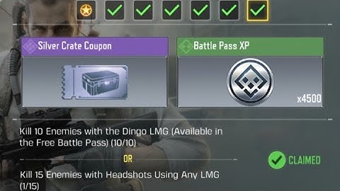 Call Of Duty Mobile Kill 10 Enemies with the Dingo LMG Task Complete
