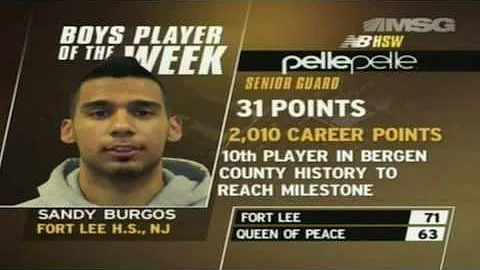 Sandy Burgos MSG Athlete of the Week
