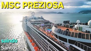 Msc Preziosa  Cruzeiro Santos Ship Navio  O Maior   navios2025   Cruise  drone google