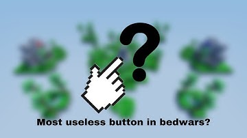 The Most Useless Button in Roblox Bedwars? - credits to voidyy