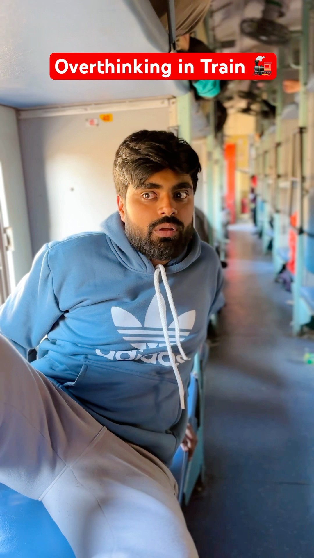 Overthinking in Train ? ? Comment your overthinking #shorts #dushyantkukreja