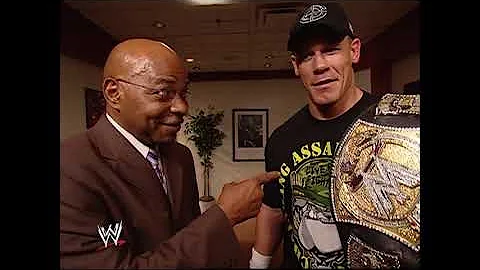 Theodore Long & WWE Champion John Cena backstage