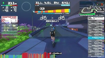 Tiny Race (3 of 4) by Zwift Insider (B) (Z1) on Rooftop Rendezvous in Makuri Islands