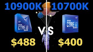 Intel i9 10900k vs Intel i7 10700k Benchmarks in Game FPS \& Productivity @ 1080p \& 1440p
