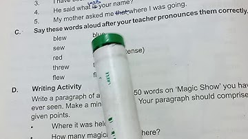 Class 8th | Subject English | Unit# 5 - Magicshow | Exercise | Native Schools