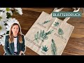 Blätterdruck - Jutetaschen mit Textilfarbe bedrucken