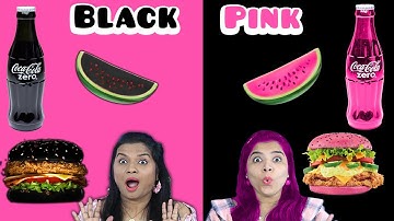 Black Vs Pink Food Challenge | Food Challenge India | Hungry Birds