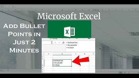 How to Add Bullet Points in Excel in Just 2 Minutes! | Excel Tech & Tricks