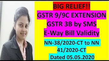 GSTR9 DUE DATE EXTENDED FOR FY 18-19|VALIDITY OF E-WAY BILL EXTENDED|GSTR3B FILE THROUGH SMS