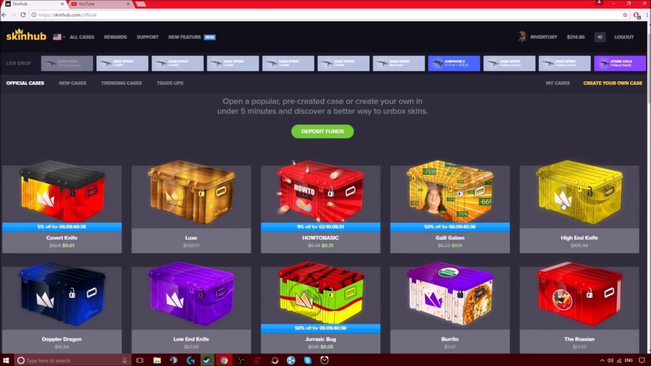 CS:GO SKINS — COINFLIP—KNIFE Unboxing (csgobubble.com)—(Skinhub.com)