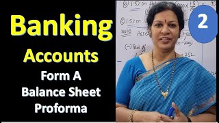 2. Banking Accounts - Form A Balance Sheet Proforma from Corporate Accounting Subject