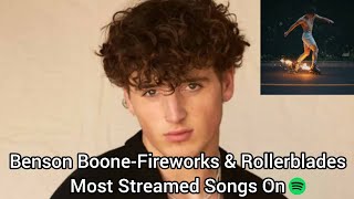 Benson Boone-Fireworks & Rollerblades Album Most Streamed Songs On Spotify