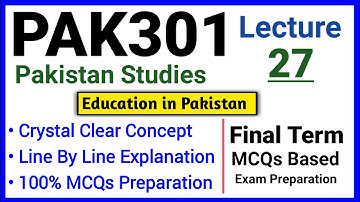 Pak301 Short Lecture 27 | MCQs Based Exam Preparation | Pak301 Final Term Preparation | VU