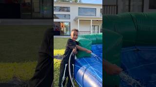 Mj got caught filling up the water slide with water #shorts