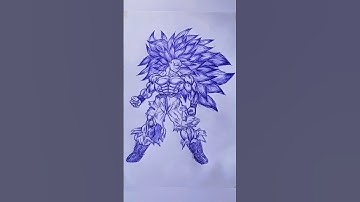 Goku 💀 Speed drawing Stick-Man 😳 #dragonball #goku #drawing #anime #shorts