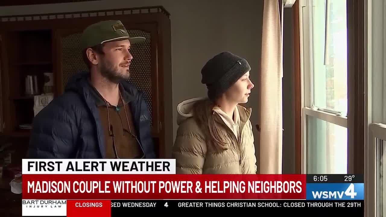 Madison couple without power & helping neighbors - YouTube