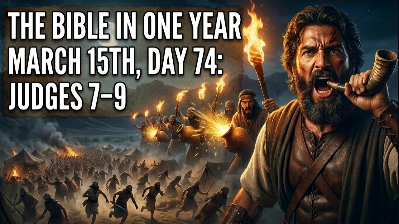 📖 The Bible in One Year | Day 74: Judges 7–9 (WEB) - YouTube