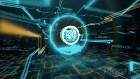 Intro Maker Featuring a Futuristic Hi Tech Logo Reveal