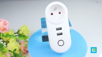 Tomada inteligente Amazon Alexa Google Assistant 2 usb video