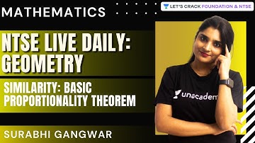 Ntse Live Daily : Geometry  | Similarity "Basic proportionality theorem" | Maths | Surabhi Gangwar