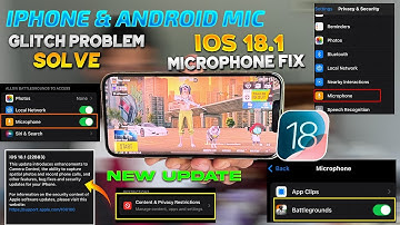 IOS 18.1 How To Fix Iphone Bgmi Mic Problem 🎤\ Bgmi Mic Not Working In Iphone | Bgmi Glitch Problem💯