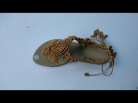 Part 4 Membuat bagian samping sandal  tali kur cantik  