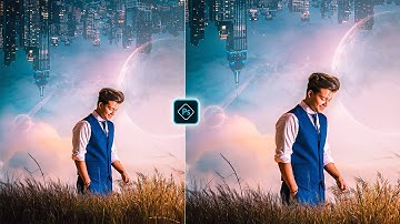 Photoshop New Upside Down City Manipulation Photo Editing Tutorial 2022