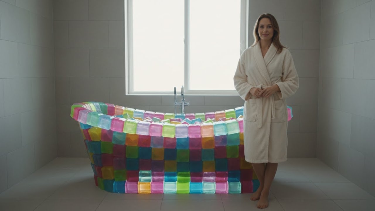 Which Surreal Bath Would You Dare to Jump Into? 🛁✨ Oddly Satisfying AI ASMR