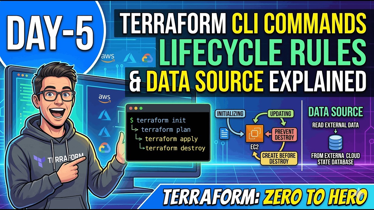 Terraform CLI Commands + Lifecycle Rules & Data Source Explained ...