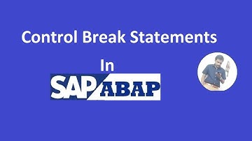 Control Break Statements in SAP ABAP