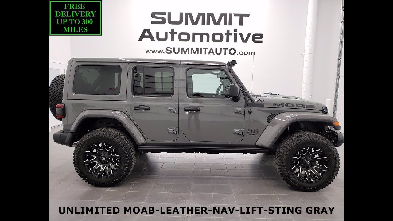 2018 JEEP WRANGLER MOAB SAHARA JL 4 DOOR STING GRAY STING-GRAY STING WALK  AROUND REVIEW 11208 SOLD - YouTube