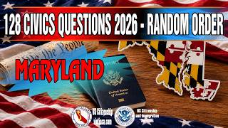128 Civics Questions 2026 Maryland | U.S. Citizenship Test | Random Order