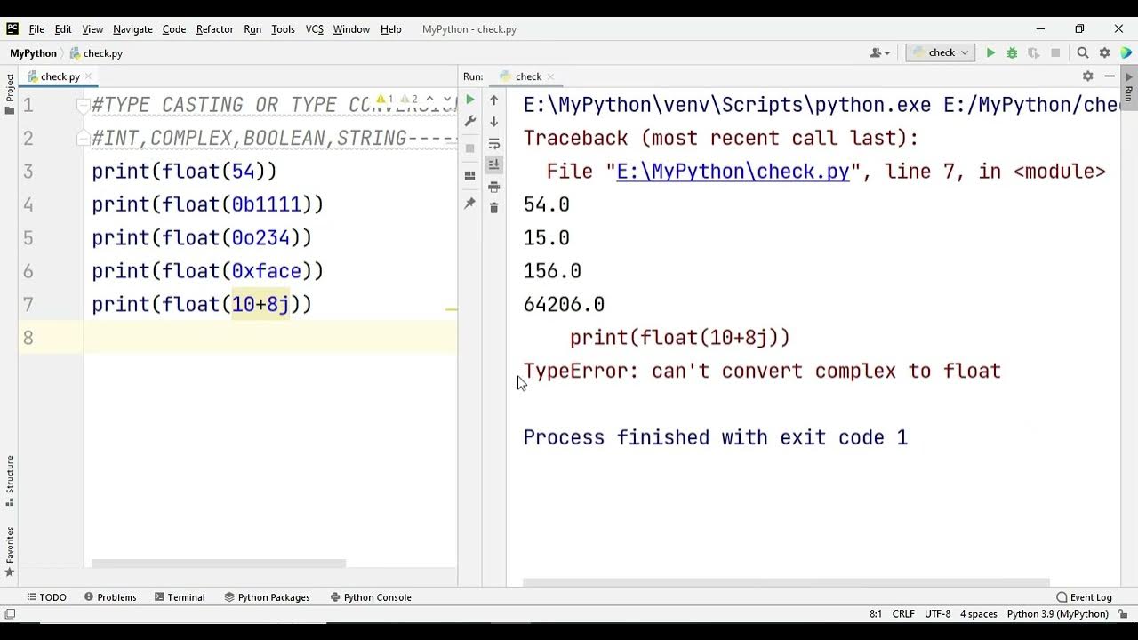 TYPE CASTING IN PYTHON (PART 2) | TYPE CONVERSION IN PYTHON |WHAT IS ...
