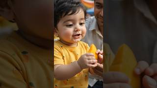 🥭 Mango Taste Test Gone Funny! 😂👶 #ViralShorts
