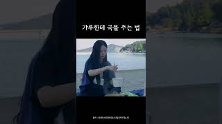 갸루한테 라면 국물 주는 법