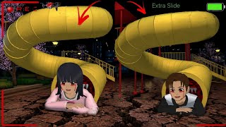Yuta &amp; Mio Baby Extra EXE Slide At Night 😱 | Sakura School Simulator Gameplay 