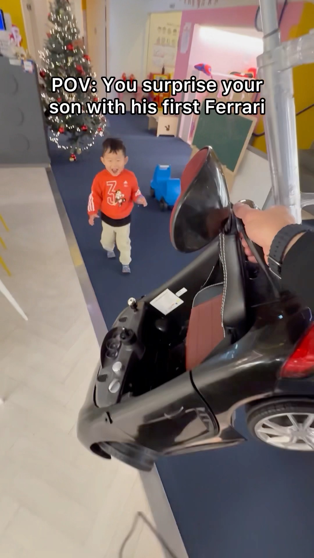 POV: You surprise your son with his first Ferrari Supercar