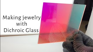 Dichroic Glass jewelry making process by LingGlass | rainbow color glass