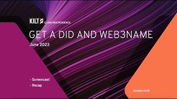 Get your DID and web3name