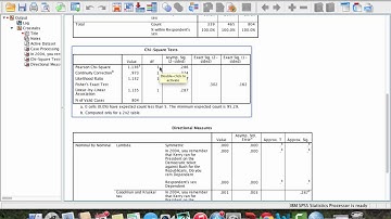 Crosstabs in SPSS