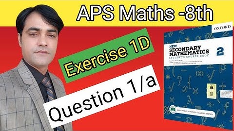 Exercise 1D Question NO 1/a I APS Maths 8th I New Secondary Mathematics Book2 I Graphical Method.