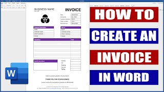 How to Create an Invoice in Word | Microsoft Word Tutorials